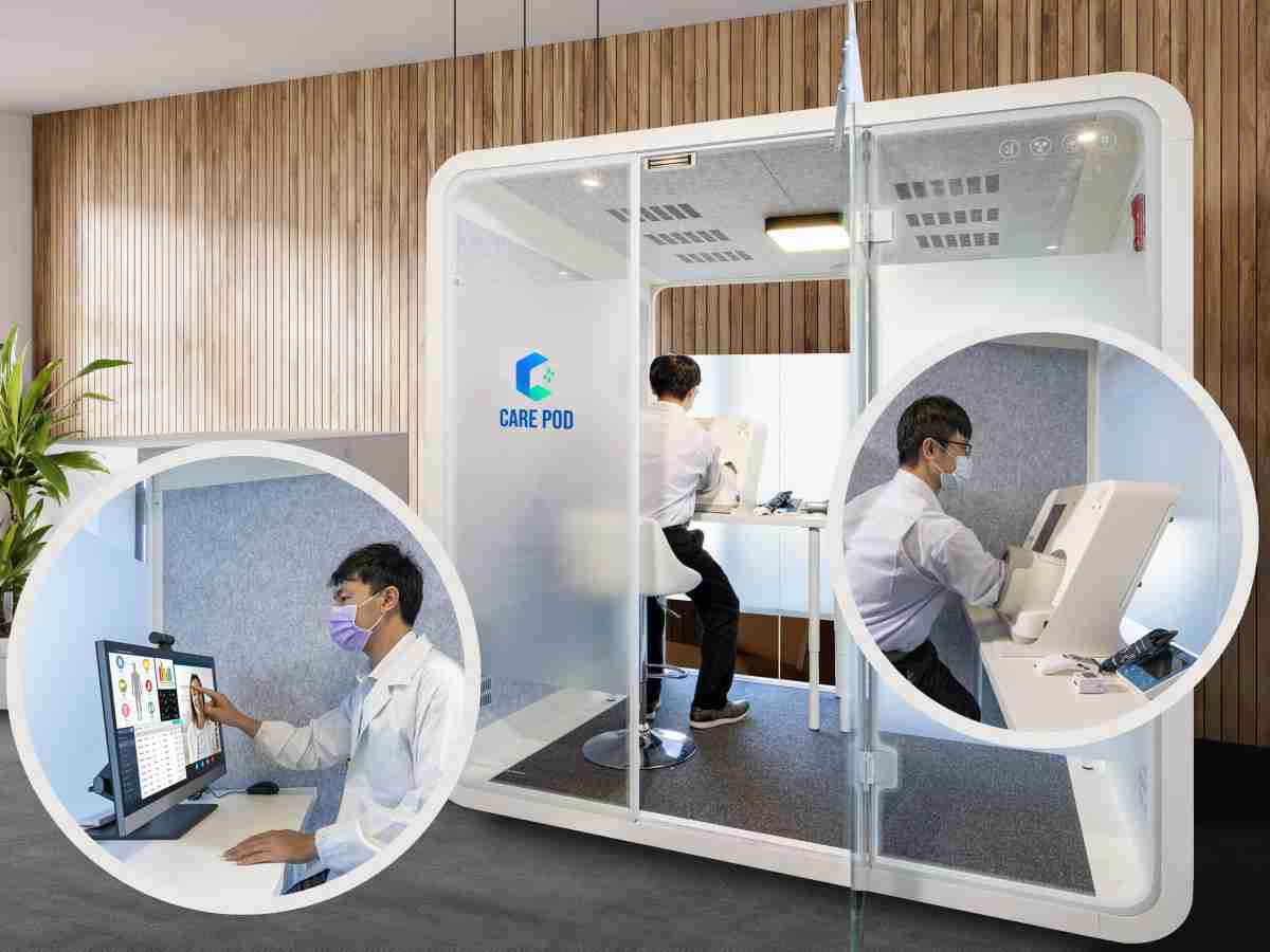 达擎于医疗科技展中展出＂远距诊疗舱＂，，，以因应医疗数字化及社会高龄化趋势下、、、复诊及慢性病患等族群对于远距看诊需求逐渐升高所推出的创新整合方案。。。。多功能合一、、高隐私性的远距诊疗舱可根据病患端与医师端的不同需求，，提供弹性化及客制化功能，，，节省医生和病患的精力及时间